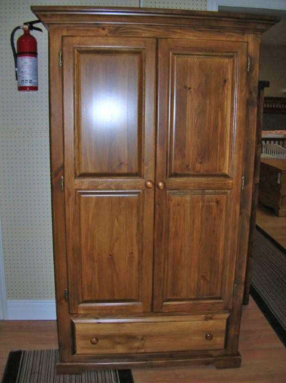 1 Drawer Pine Armoire