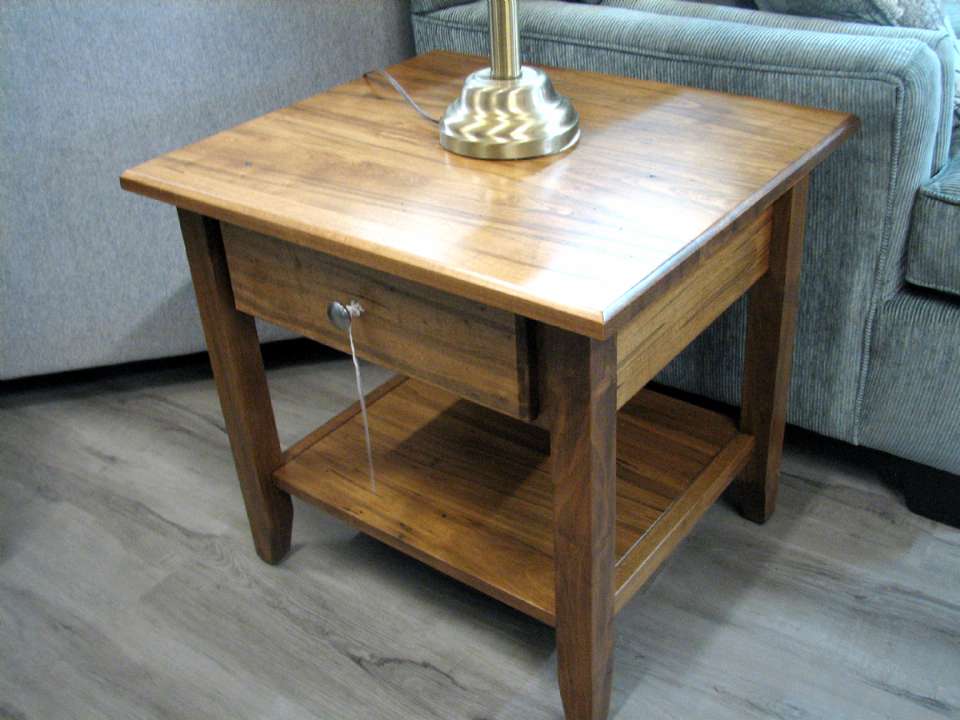 Wormy Maple Smooth Finish Kennaway End Table