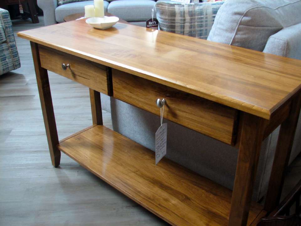 Wormy Maple Smooth Finish Kennaway Sofa Table